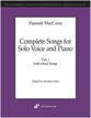 Complete Songs for Solo Voice and Piano, Part 1 Study Scores sheet music cover